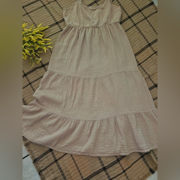 Salty lemon cotton maxi dress size M/L  fits - Picture 3 of 14